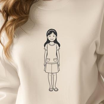 A girl silhouette in vector format, suitable for various cutting machines.
