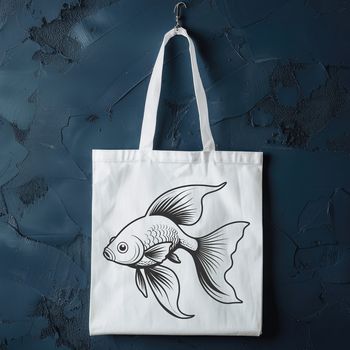 A stylized illustration of a goldfish, suitable for digital design and crafting.