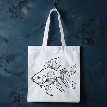 A colorful illustration of a goldfish swimming in a circular frame, ideal for digital crafting and vector design projects.