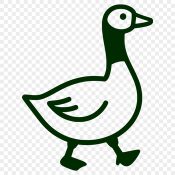 Vector illustration of a goose in simple outline style for various uses.