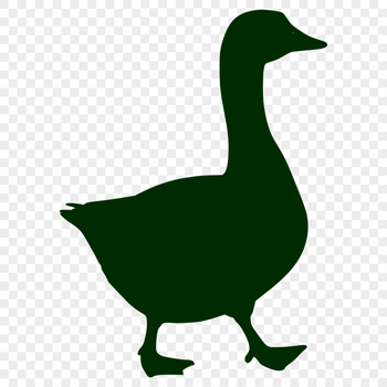 An SVG graphic featuring a goose as its central subject.