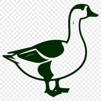 A digital illustration of a goose in vector format.