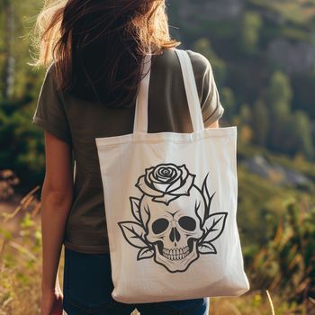 A stylized Gothic-style skull with intricate details, suitable for various graphic designs.