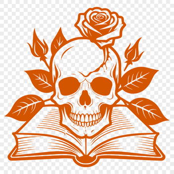 A classic Gothic-style skull with intricate details, suitable for vector art projects and designs.