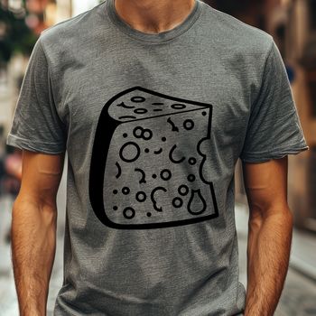 An illustrative SVG design of a wheel of cheese with intricate details.