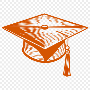 A digital illustration of a graduation cap, vector art suitable for various applications.
