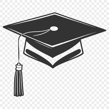 Graduation Cap symbol for education and academic achievement.