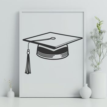 A simple vector illustration of a graduation cap, suitable for educational and academic designs.