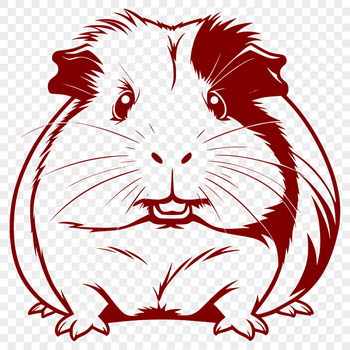 Guinea pig illustration in vector format, suitable for digital design projects.