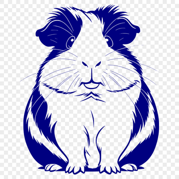 A high-resolution illustration of a guinea pig in a neutral background.