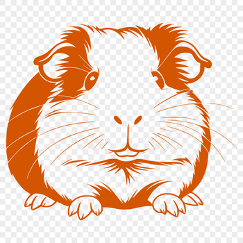 A digital illustration of a guinea pig, ideal for cutting machine projects and vector art designs.