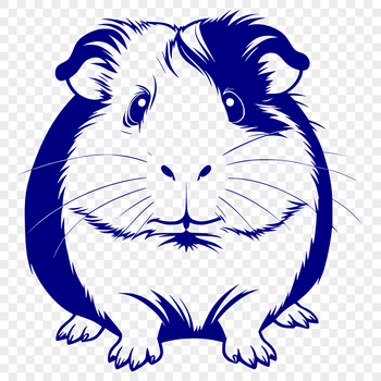 A digital illustration of a cute guinea pig, suitable for use in various design projects.