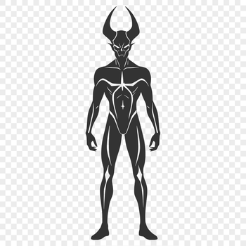 A depiction of the devil in a medieval-inspired style, suitable for Halloween decorations.