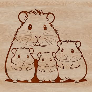 A cute and furry hamster character for personal or commercial use in various design projects.