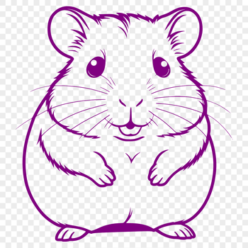 A small rodent with fluffy fur, sitting on its hind legs.