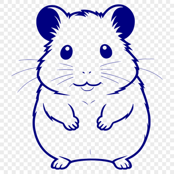 A small, furry animal with a round body and short legs, suitable as a vector graphic for personal or commercial use.