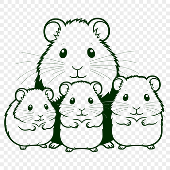 A cartoon hamster illustration suitable for personal or family use.