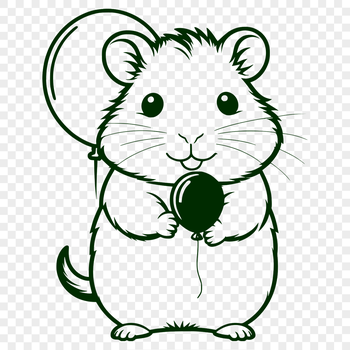 A cute hamster illustration in vector format, ideal for crafting and design projects.