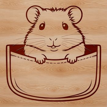Illustrative design of a cute hamster for personal or commercial projects.