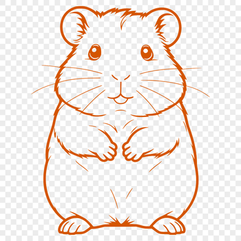 A cute, small mammal typically kept as a pet, with a rounded body and short legs.