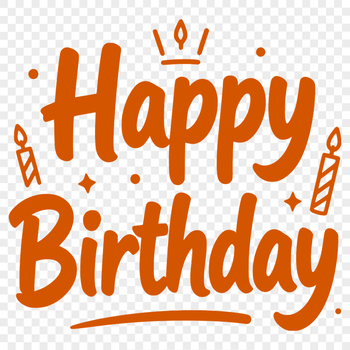 A vector graphic illustration of a birthday message with colorful text.