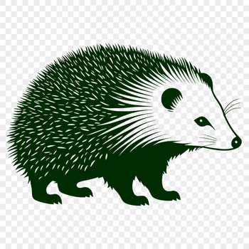 A high-quality SVG design of a hedgehog for digital use.