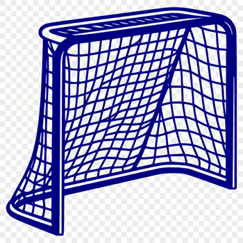 A digital illustration of a hockey goal, designed as a vector graphic for various uses.