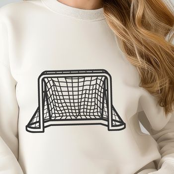 Hockey goal illustration with vector design details