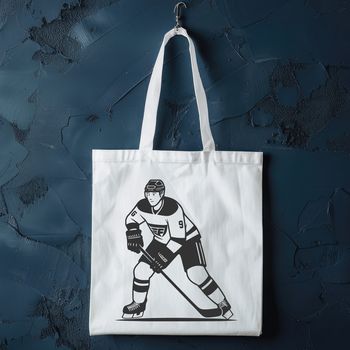 A vector illustration of a hockey player in action, perfect for sports-themed designs.