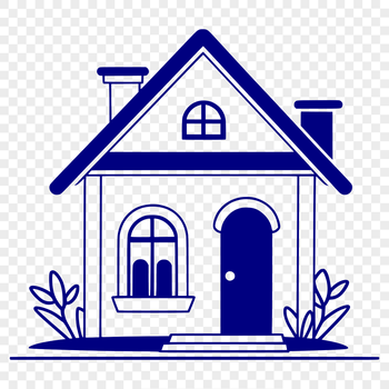 Vector illustration of a single-family dwelling with a simple design.