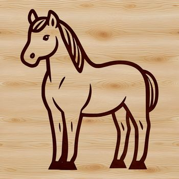An SVG graphic representation of a horse suitable for design purposes.