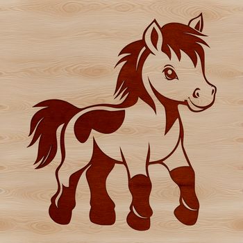 An SVG illustration of a horse suitable for graphic design projects.