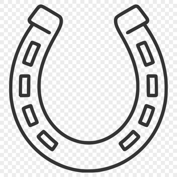 Free SVG horse shoe template for web design and cut files