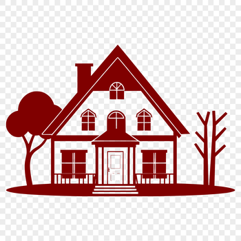 A simple house icon in vector format, ideal for digital design projects.