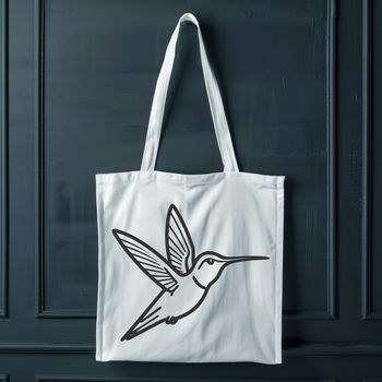 A detailed illustration of a hummingbird in mid-flight, created as an editable vector graphic.