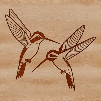 A detailed digital drawing of a hummingbird, designed as a scalable SVG file for various uses.