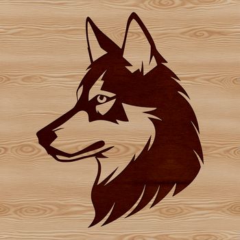 A high-quality vector image of a dog's head, specifically a husky breed, suitable for commercial or personal use.