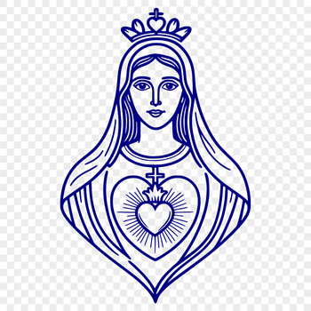 Immaculate Heart icon in vector design format, suitable for digital and commercial applications.