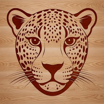 A high-quality digital illustration of the head of a jaguar, an iconic big cat species.