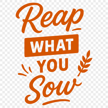 Karma quotes graphic illustration in vector format suitable for various designs and crafts.