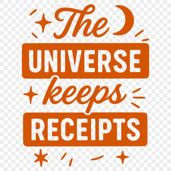 Vector illustration of a karma quote in modern typography.