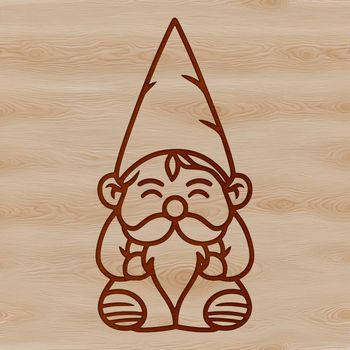 A mythical creature inspired by dwarfish and gnomish folklore, sitting with a serene expression.