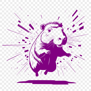 A detailed illustration of a capybara, South America's largest rodent, suitable for vector art projects.
