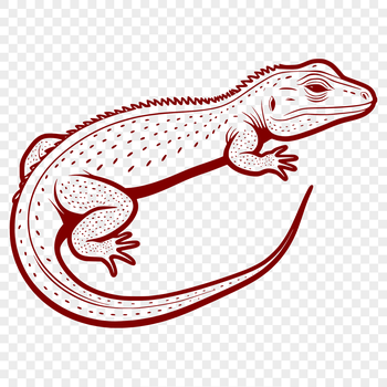 A digital representation of a reptile animal in vector format.