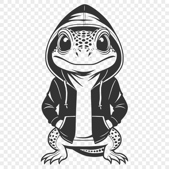 A colorful illustration of a reptile lizard in various poses for clip art design.