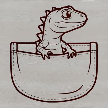 A colorful reptile lizard graphic.