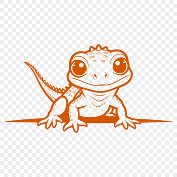 A digital illustration of a reptile animal, designed as vector art.