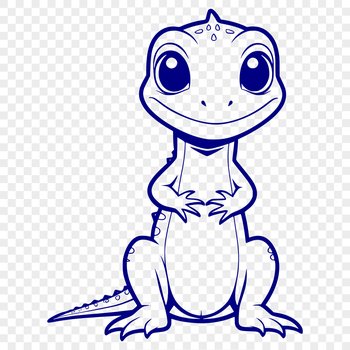A digital illustration of a lizard in a simplified style.