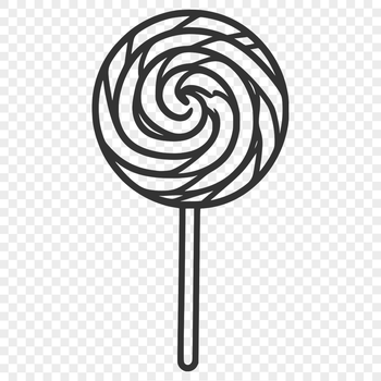 A colorful illustration of a lollipop on a white background, suitable for digital designs and vector art projects.