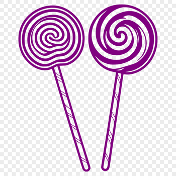 A colorful illustration of a lollipop on a white background, suitable for vector graphics projects.